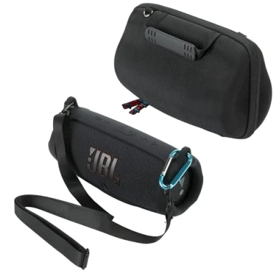 Immagine di Khanka Difficile Caso + Silicone Custodia per JBL Charge 5 Speaker Bluetooth (Nero,Silicone Custodia)