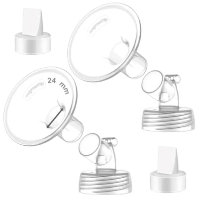 Immagine di Maymom MyFit Flangia Set 24mm Shield Widemouth Connettore Duckbill Compatibile w Spectra S2 S1 Pompa Non Originale Accessori OEM Parti