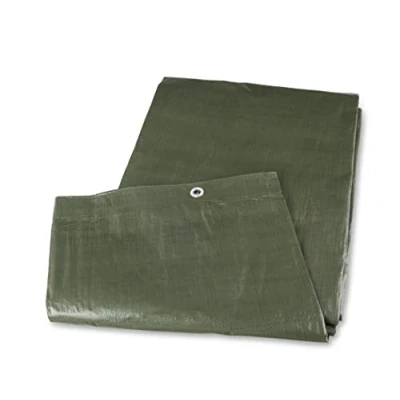 Immagine di Mivos Telone di Copertura Universale 4 x 6 m Verde PP PE Impermeabile in Tessuto 90 g Telo Occhiellati Resistente alla Acqua Muffa Strappo Copritutto Multiuso Polietilene