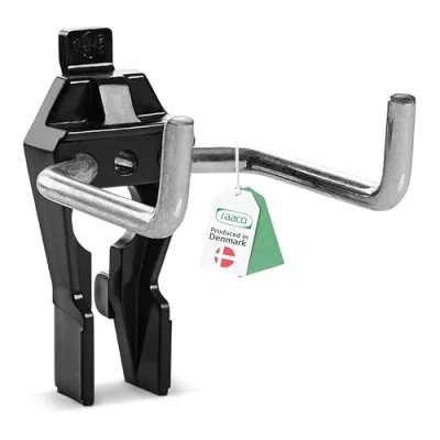 Immagine di raaco Porta Martello Clip 4 40 mm per Pannello Attrezzi da Parete, Lunghezza, Supporto Speciale Martelli, Robusti Ganci Parete in Acciaio e Poliammide, Set di 3