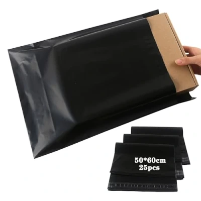 Immagine di newlng Sacchetti Per Spedizioni Vinted 500X600mm 25Pezzi Opaco E Resistente Allo Strappo con Strisce Autoadesive Buste Spedizione Logistica Tessile Borse di Trasporto Nero Large