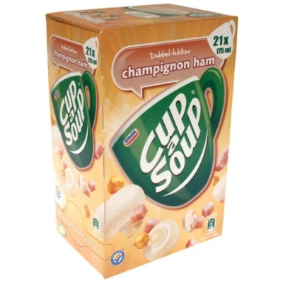 Immagine di Unilever Coup a Soup, Minestra di Champignon e Prosciutto, Piatti Pronti, 21 x 175 ml