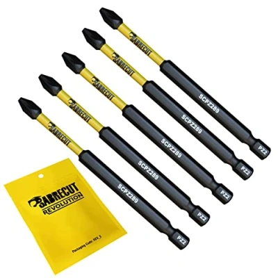 Immagine di 5 x SabreCut SCPZ289_5 89 mm PZ2 Set di punte per cacciavite a impatto magnetico Pozi Pozidriv Heavy Duty compatibile con Dewalt Milwaukee Bosch Makita e altro