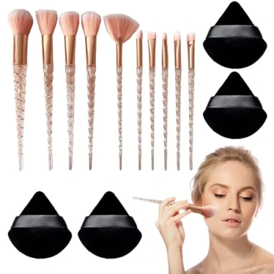 Immagine di LDBKLGHJ Set Pennelli Make Up di Trucco e Completo da Per Ombretti, Fondotinta, Eyeliner, Labbra, Correttore Blush Signore Principianti Professionisti