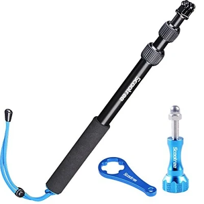 Immagine di Smatree S1 in Lega di Alluminio Polo Integrato con Tripod Mount e Nut (15.8&#039;&#039; a 40.5&#039;&#039; Extension) per GoPro Hero 12/11/10/9/8/7/6/5/4/3/2/1,DJI OSMO Action 3