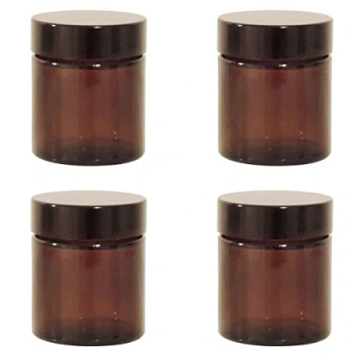 Immagine di Viva Haushaltswaren Gabriele Hesse e.K. 4 vasetti in Vetro Marrone da 30 ml, con Etichette per etichettare Barattolo, x 4.6 cm, unità