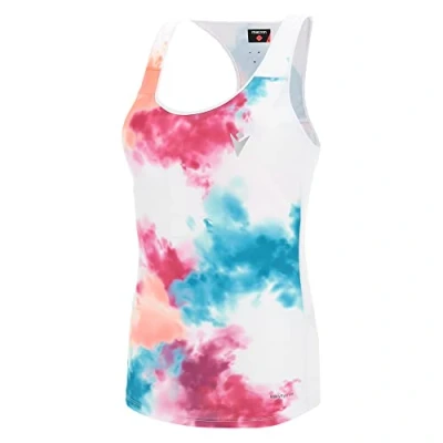 Immagine di Macron Run Start SCC GAENOR Tank Print Wht Printed/NCOR Wmn, Canotta Donna, Bianco Corallo, L