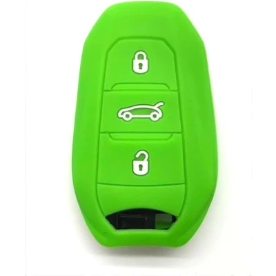 Immagine di Nordecco Custodia in silicone per chiave elettronica Fiat 600 600e 2024 2025 3 pulsanti Keyless Remote Fob (Mamba Green)