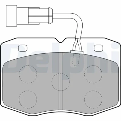 Immagine di DELPHI LP1776 Kit pastiglie freno Con contatto segnalazione usura senza lamierino anticigolío accessori IVECO: DAILY 2 Pritsche/Fahrgestell