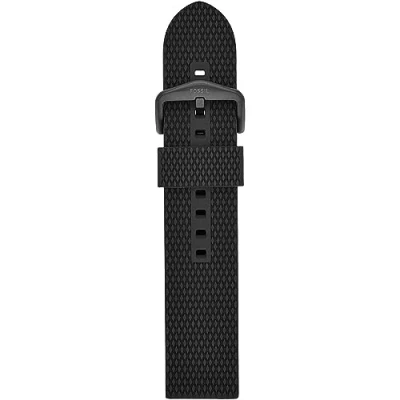 Immagine di Fossil Bracciale in silicone da 22 mm uomo, nero, S221430