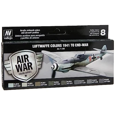 Immagine di Vallejo Model Air Set Rlm 2 (6 X Rlm, Matt Varnish &amp; Thinner) Val71166