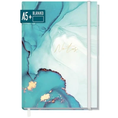 Immagine di Trendstuff by Häfft taccuino A5+, fogli bianchi, con elastico, 156 pagine, 78 fogli, utilizzabile come blocco per schizzi, diario, appunti, sostenibile e a emissioni zero