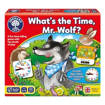 Immagine di What&#039;s The Time Mr Wolf? Gioco educativo di Numeri e Conteggio per imparare l&#039;inglese bambini da 5 a 9 anni (Edizione Multilingua)