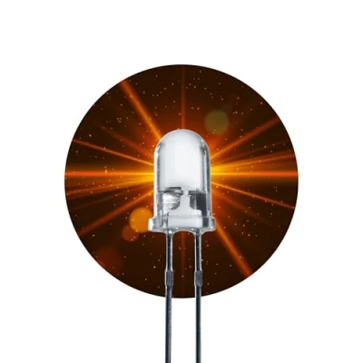 Immagine di Lumetheus Diodi LED 5mm Colori Arancione extra super luminoso 25.000 mcd 25 pezzi 2 3 V Pin Diodo ad emissione luminosa LEDs
