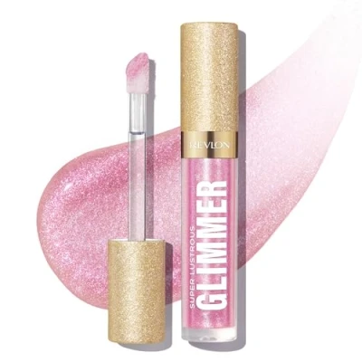 Immagine di Revlon Super Lustrous Glimmer Gloss, Glitterato Idratante e Rimpolpante, Finish Ultra Lucido Brillante, Formula a Base di Piante, 002 Pink Prisma, 3.8ml