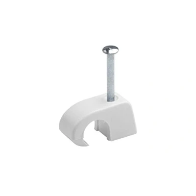 Immagine di Meister 7454170 Fascetta, 7 11 mm bianco 200 Pezzi in Un Pratico Set per Il Fissaggio Cavi incl. chiodo preassemblato/Clip adesive/Fascette stringicavo, Bianco, (200 Stück)