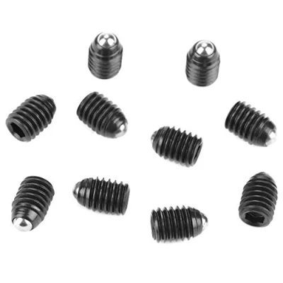 Immagine di 10pcs M6 Filettatura a vite Stantuffo molla esagonale con tuffo Sfera in acciaio al carbonio stantuffo(M6*10)