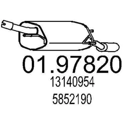 Immagine di MTS 01.97820 Marmitta 730 OPEL: Corsa C Hatchback