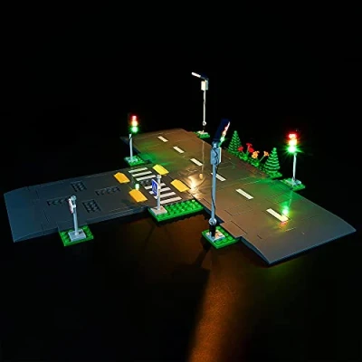 Immagine di Kyglaring Set di illuminazione a LED per piastre stradali Lego City e luci, compatibile con 60304, il modello non è incluso (versione classica)