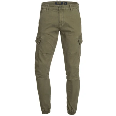 Immagine di Indicode Uomini August Cargo Pants Pantaloni in Cotone con 6 Tasche Army S