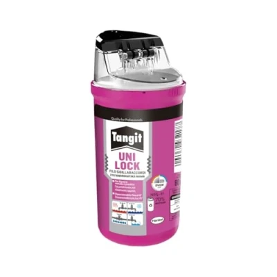 Immagine di Tangit Uni Lock, Filo Sigillante per Tubature in Metallo e Plastica, Sigillaraccordi Riposizionabile Tubi fino a 4’’, Applicazione Rapida, Condutture di Acqua Potabile Gas, Confezione da 80m