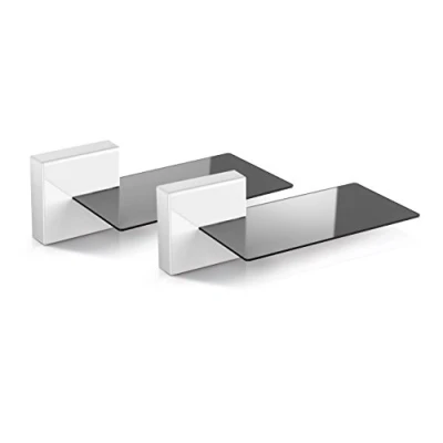 Immagine di Meliconi Ghost Cube soundbar Bianco, sistema copricavi componibile con mensola in vetro ideale per