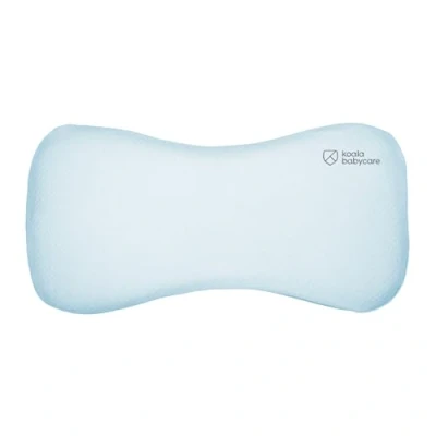 Immagine di Cuscino Neonato Plagiocefalia fino a 36 Mesi Sfoderabile (con due Federe) per il lettino Aiuta prevenire e trattare la Testa Piatta in Memory Foam Blu Design Registrato KBC®