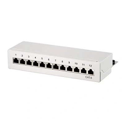Immagine di Logilink professionale pannelli patch, tavolo/parete/desktop, STP (schermato) light grey 12 Port