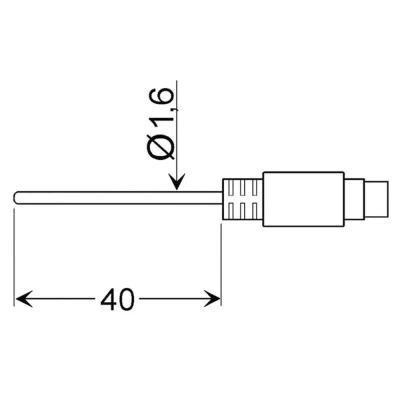 Immagine di Greisinger GLF 401 MIN Sonda per aria 25 fino a 70 C Sensore tipo Pt100