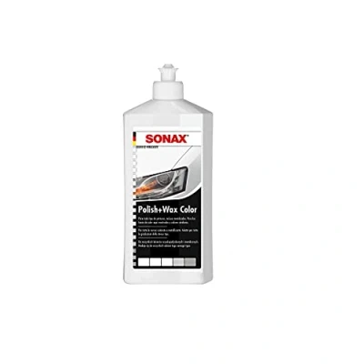 Immagine di SONAX Polish+Wax Color white (500 ml) polish con pigmenti colorati e componenti in cera Art. N. 02960000 820