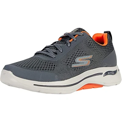 Immagine di Skechers Gowalk Arch Fit Athletic Workout Walking Shoe with Air Cooled Foam, Scarpe da Ginnastica Uomo, Arancio Carbone, 42 EU Larga