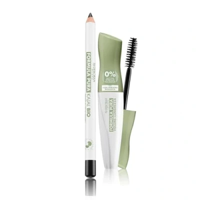 Immagine di Deborah Milano Set Makeup Matita Kajal Occhi BIO Formula Pura, Deep Black n.1 e Mascara Pura Volume Lunghezza, Volumizzante Allungante, Nero,12 ml