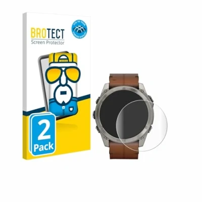 Immagine di brotect Pellicola Copertura Completa per Garmin Fenix 8 AMOLED (51 mm) (2 Pezzi) Full Cover 3D Curvo
