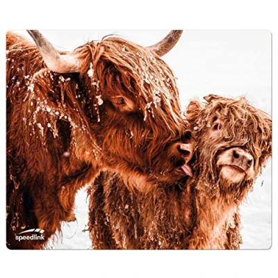 Immagine di Speedlink SILK Tappetino per mouse con superficie in tessuto morbido ed effetto antistatico, dimensioni: 23 x 19 0,2 cm, colore: Mucca