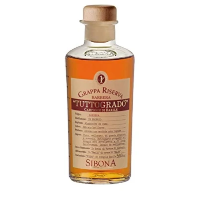 Immagine di Sibona GRAPPA TUTTOGRADO DI BARBERA invecchiata 50 cl 54.5
