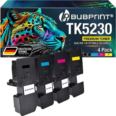 Immagine di Bubprint 4 Cartucce Toner compatibili per Kyocera TK 5230 TK5230 Ecosys M5521cdn M5521cdw P5021cdn P5021cdw M5521 P5021 cdn cdw M 5521 BK C Y