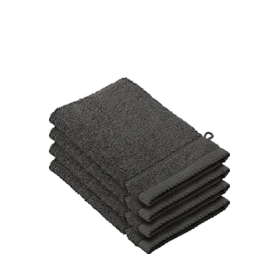 Immagine di De Witte Lietaer Set di 4 Guanti da Bagno, Cotone, Grigio, 15 x 22 cm, unità