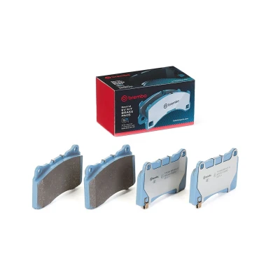Immagine di BREMBO P 09 004E Kit pastiglie freno con segnalatore acustico usura lamierino anticigolío senza accessori TESLA: Model S, X