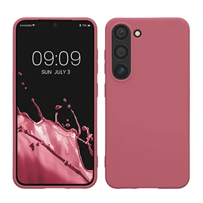 Immagine di kwmobile Custodia Compatibile con Samsung Galaxy S23 Cover Back Case per Smartphone in Silicone TPU Protezione Gommata rosa scuro