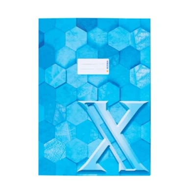 Immagine di HERMA 20093 copertina per quaderni, formato A4, in cartone azzurro, con etichetta carta robusta e extra resistente, quaderni scolastici, colorata