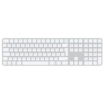Immagine di Apple Magic Keyboard con Touch ID e tastierino numerico per Mac chip Spagnolo Tasti bianchi ​​​​​​​