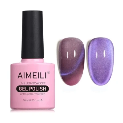Immagine di AIMEILI 10ML Cat Eye Nail Gel Polish Smalto per Unghie in UV LED Soak Off Manicure Colorati Smalti Semipermente Magnetico 739