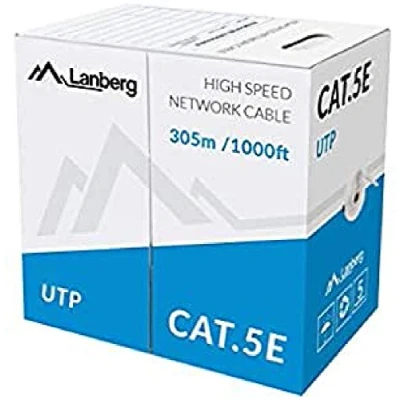 Immagine di lanberg Coil Cat.5e UTP RJ45 Solid cca AWG24 305m Grigio