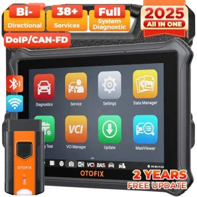 Immagine di OTOFIX D1 Lite Strumento di scansione bidirezionale Bluetooth con aggiornamenti 2 Anni, diagnostico automobilistico per Sistema Completo, Test Attivo, Oltre 38 funzioni Servizio