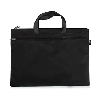 Immagine di EQLEF Borsa per Documenti da Ufficio, Portatile A4, 1 Pezzo (Nero)