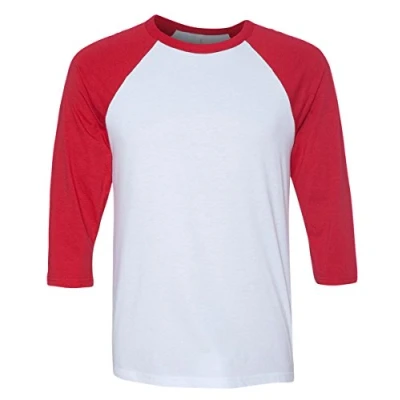 Immagine di Maglietta con maniche a 3/4, unisex, Canvas C3200 White/Red M