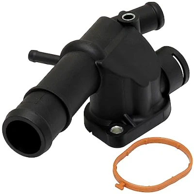 Immagine di AERZETIX C67187 Flangia del liquido di raffreddamento con guarnizione tenuta e raccordo per interruttore termico compatibile numeri OE 03L 121 132