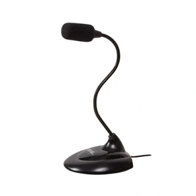 Immagine di BIGtec Micro microfono, PC, computer, laptop, smartphone, tablet, supporto, tavolo, ufficio, studio, giochi, VoIP da 3,5 mm,