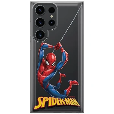 Immagine di Ert Group custodia per cellulare Samsung S23 ULTRA originale e con licenza ufficiale Marvel, modello Spider Man 019 adattato in modo ottimale alla forma dello smartphone, parzialmente trasparente