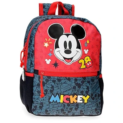 Immagine di Disney Mickey Get Moving Zaino scuola adattabile a carrello Multicolore 25 x 32 12 cm Poliestere 9,6 L, multicolore,